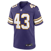 Minnesota Vikings Andrew Van Ginkel Nike Purple Alternate Game Jersey