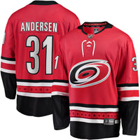 Carolina Hurricanes Frederik Andersen Fanatics Red Alternate Breakaway Player Jersey