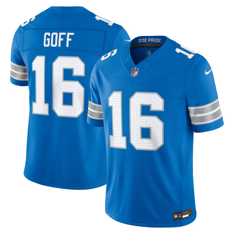 Detroit Lions Jared Goff Nike Blue Team Vapor F.U.S.E. Stitched Limited Jersey