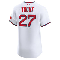 Los Angeles Angels Mike Trout Nike White Alternate 2 Elite Jersey