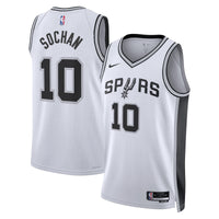 San Antonio Spurs Nike Association Edition Swingman Jersey - White - Jeremy Sochan