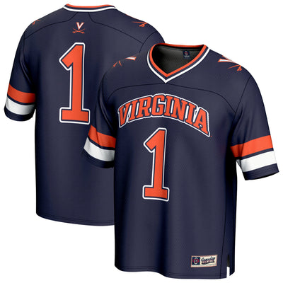 #1 Virginia Cavaliers GameDay Greats Lightweight Collegiate Football Fashion Jersey - Navy