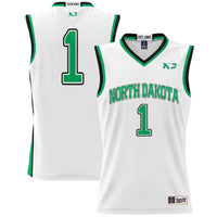 #1 North Dakota GameDay Greats Lightweight Basketball Fashion Jersey - White