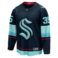 Seattle Kraken Joey Daccord Fanatics Deep Sea Blue Home Breakaway Player Jersey
