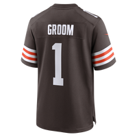 Cleveland Browns Number 1 Groom Nike Brown Game Jersey