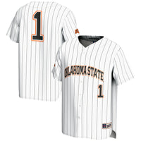 #1 Oklahoma State Cowboys GameDay Greats Lightweight Baseball Fashion Jersey - White