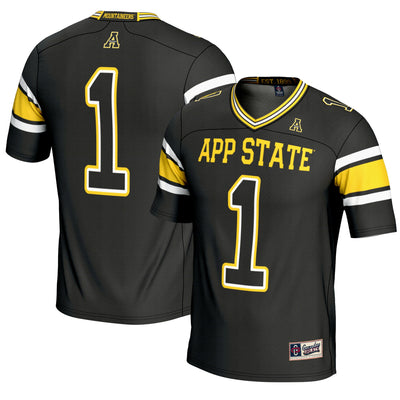 GameDay Greats #1 Black Appalachian State Mountaineers Endzone Football Jersey