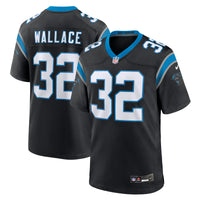 Carolina Panthers Trevin Wallace Nike Black Team Game Jersey