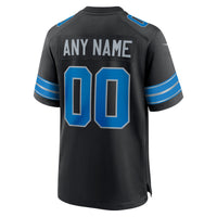 Detroit Lions Nike Black Alternate Custom Game Jersey
