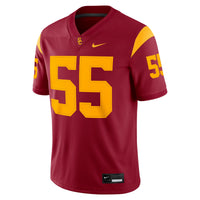 #55 USC Trojans Nike Home Game Jersey - Cardinal