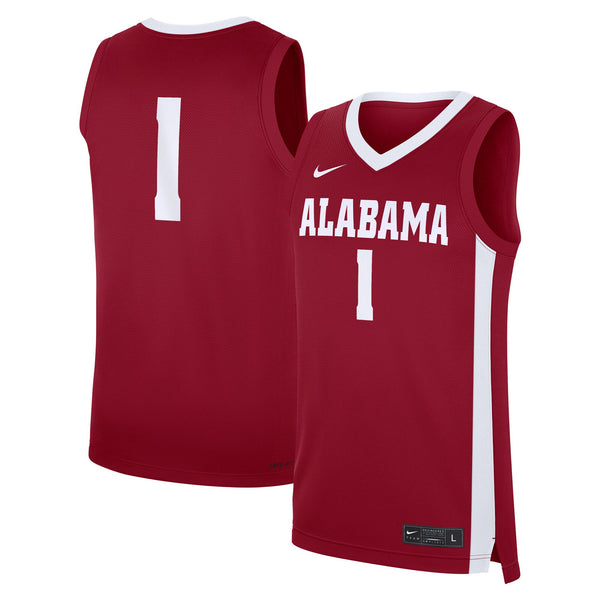 #1 Alabama Crimson Tide Nike Road Replica Jersey - Crimson