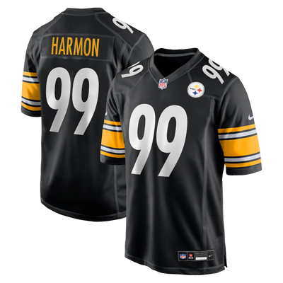 Pittsburgh Steelers Derrick Harmon Nike Black Game Player Jersey
