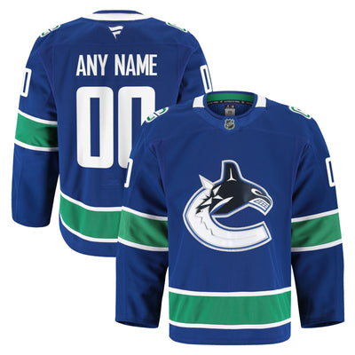 Vancouver Canucks Fanatics Blue Home Authentic Pro Custom Jersey