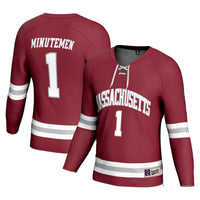 #1 UMass Minutemen GameDay Greats Hockey Fashion Jersey - Maroon
