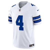 Dallas Cowboys Dak Prescott Nike White Vapor F.U.S.E. Limited Jersey