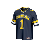 #1 Michigan Wolverines GameDay Greats Lightweight Collegiate Football Fashion Jersey - Navy