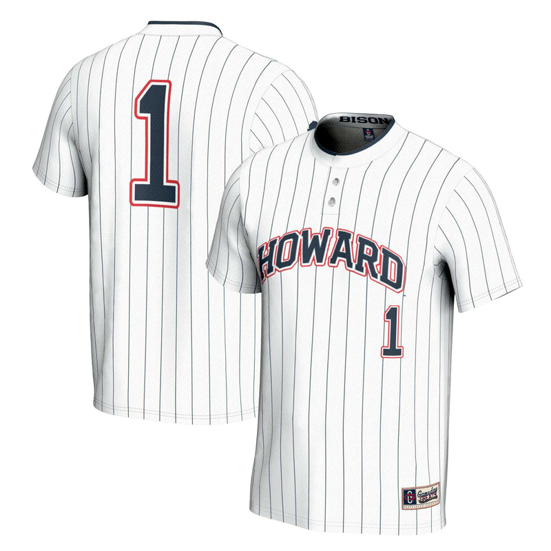 #1 Howard Bison GameDay Greats Lightweight Softball Jersey - White