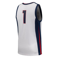 Nike #1 White Gonzaga Bulldogs Replica Basketball Jersey