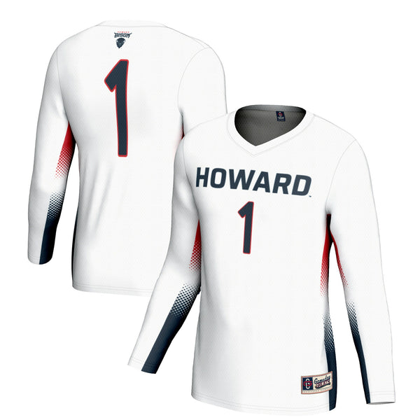 #1 Howard Bison GameDay Greats Lightweight Volleyball Jersey - White