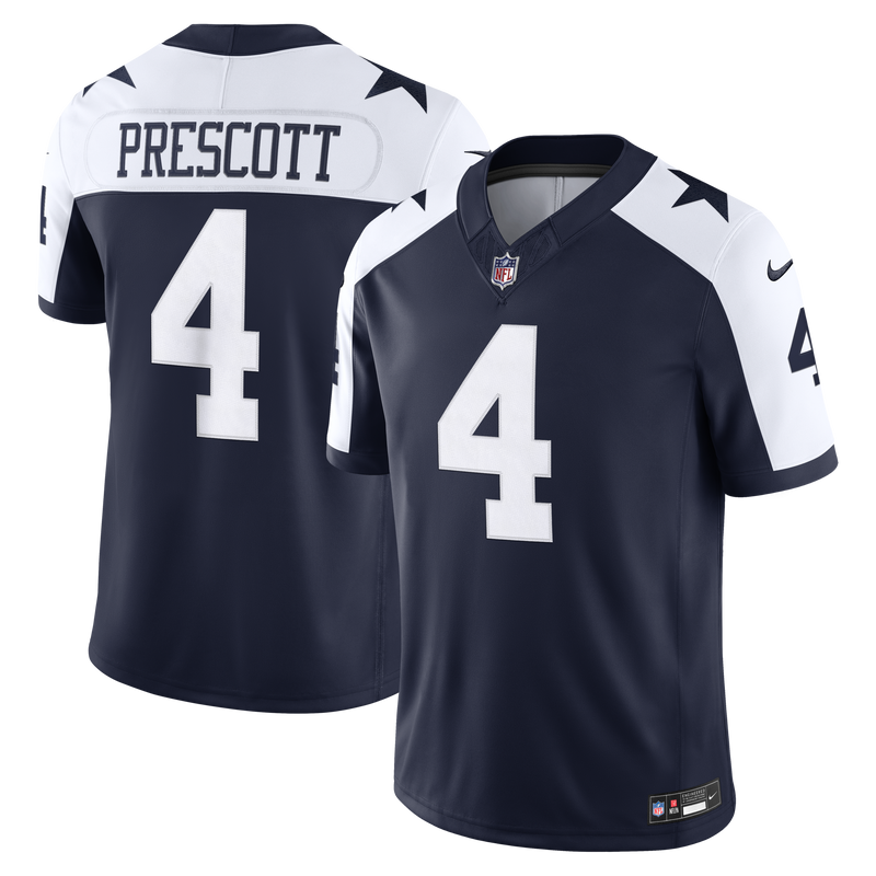Dallas Cowboys Dak Prescott Nike Navy Alternate Vapor F.U.S.E. Stitched Limited Jersey