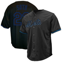 New York Mets Juan Soto Profile Black Big & Tall Pop Fashion Jersey