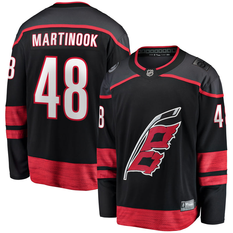 Carolina Hurricanes Jordan Martinook Fanatics Black Home Breakaway Jersey