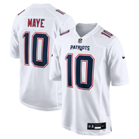 New England Patriots Drake Maye Nike Tundra White Game Jersey