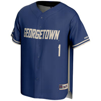#1 Georgetown Hoyas GameDay Greats Lightweight Baseball Fashion Jersey - Navy