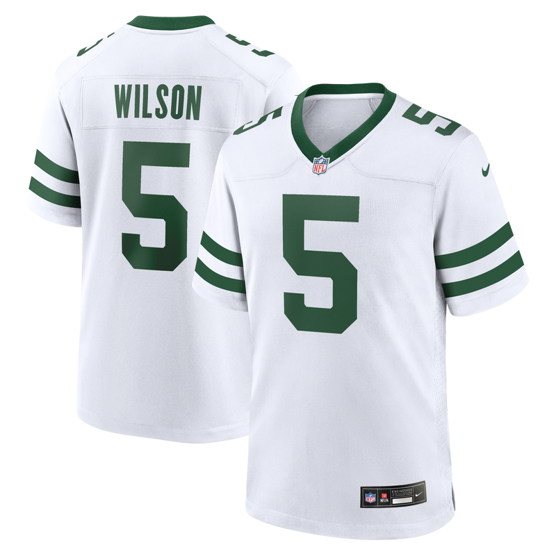 New York Jets Garrett Wilson Nike Legacy White Game Jersey
