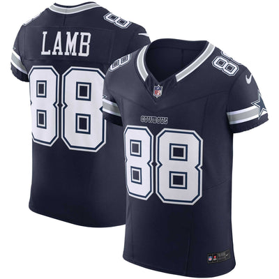 Dallas Cowboys CeeDee Lamb Nike Navy Team Vapor F.U.S.E. Elite Jersey