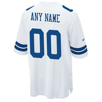 Dallas Cowboys Nike White Custom Game Jersey