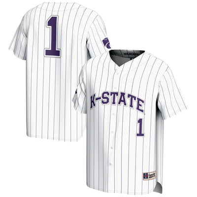 #1 Kansas State Wildcats GameDay Greats Lightweight Baseball Jersey - White