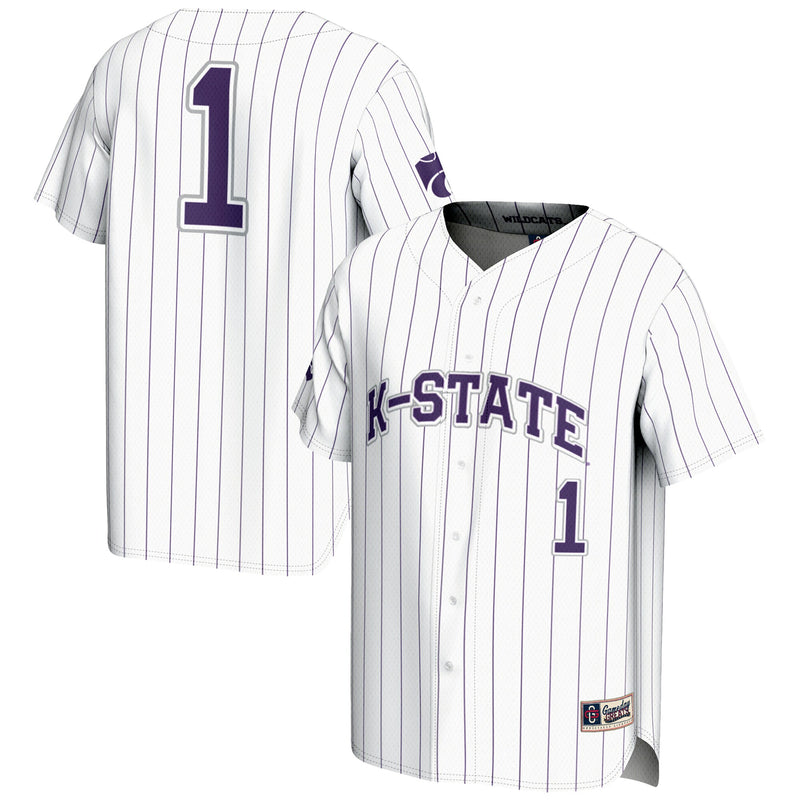 #1 Kansas State Wildcats GameDay Greats Lightweight Baseball Jersey - White