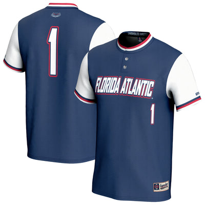 #1 Florida Atlantic Owls GameDay Greats Lightweight Collegiate Softball Fashion Jersey - Navy