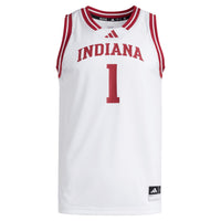 adidas #1 White Indiana Hoosiers Replica Swingman Jersey