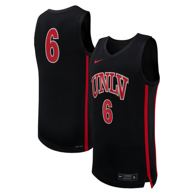 #6 UNLV Rebels Nike Replica Basketball Jersey - Black