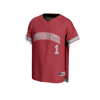 #1 Washington State Cougars GameDay Greats Lightweight Collegiate Baseball Fashion Jersey - Crimson