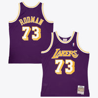 Los Angeles Lakers Mitchell & Ness Dennis Rodman 1998 Road Authentic Jersey - Purple