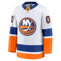 New York Islanders Fanatics White Away Premium Custom Jersey
