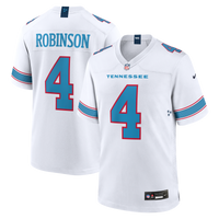 Tennessee Titans Wan'Dale Robinson Nike White Game Jersey