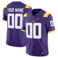 LSU Tigers Nike Custom Football Game Jersey - Purple