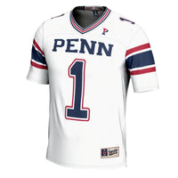 #1 Pennsylvania Quakers GameDay Greats Football Jersey - White
