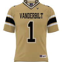 #1 Vanderbilt Commodores GameDay Greats Football Jersey - Gold