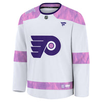 Philadelphia Flyers Fanatics White Hockey Fights Cancer Survivor Practice Jersey