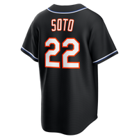 New York Mets Juan Soto Nike Fashion Replica Black Out Jersey