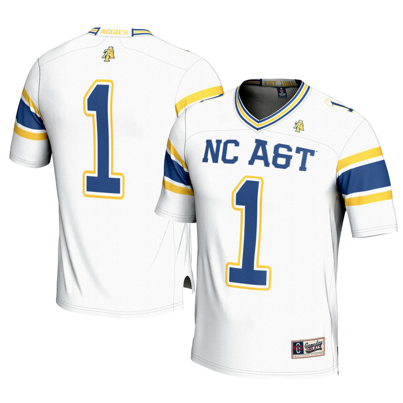 #1 North Carolina A&T Aggies GameDay Greats Football Jersey - White