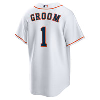 Houston Astros Nike White #1 Groom Home Replica Jersey