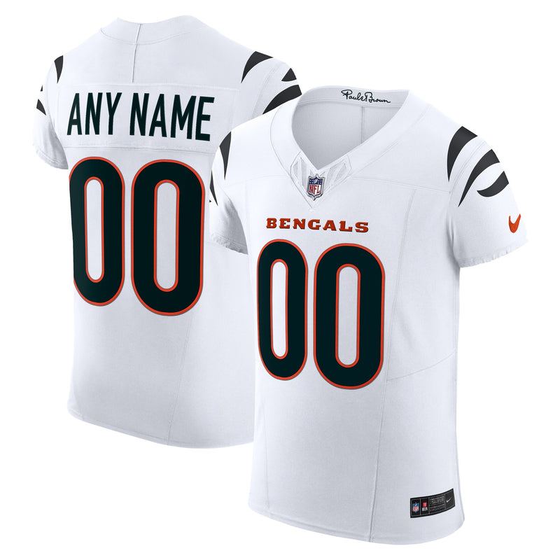 Cincinnati Bengals Nike White Vapor F.U.S.E. Elite Custom Jersey