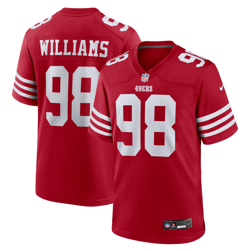San Francisco 49ers Mykel Williams Nike Scarlet Game Player Jersey