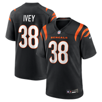 Cincinnati Bengals DJ Ivey Nike Black Team Game Jersey